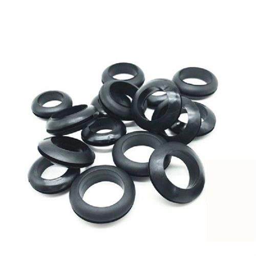 极速200Pcsbox Rubber Grommet Gasket Kits for WireU Cable Bla