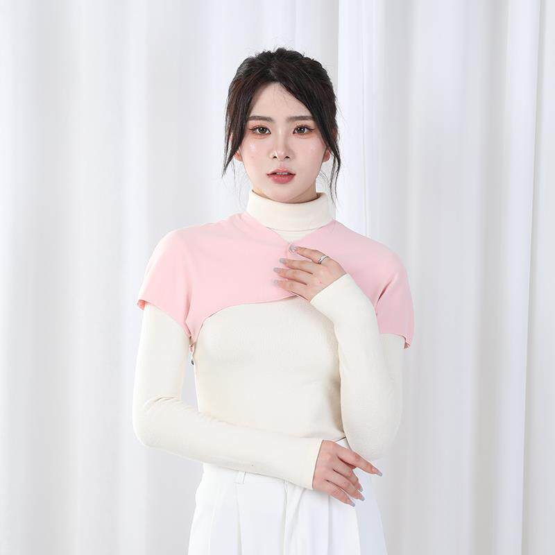 新品德绒护肩颈椎坎肩保暖睡觉男女士空调房披肩月U子护肩膀薄款
