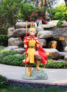 极速Larged FRP Monkey King sculpture outdoor garden monkey o