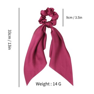Bow Satin Scarf Solid tailV Color Ribbon 极速Fashion Long