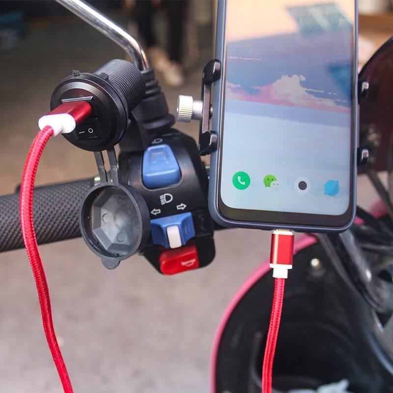 极速摩托车手f机充电器通用防水电动车12V4860V三轮车电瓶车手机