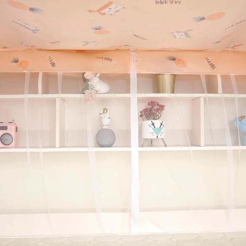 极速母子床蚊帐子母床上下铺专用B家用普通一米二的梯形双层床上