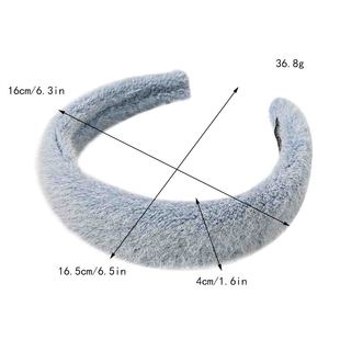 Head Band Winter Faux Hair Headwear Fur Color 极速1PC SolidB