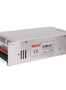 深圳明纬SE/S-600W-12V50A工业开关电源24V25A直流DC36V48V大功率