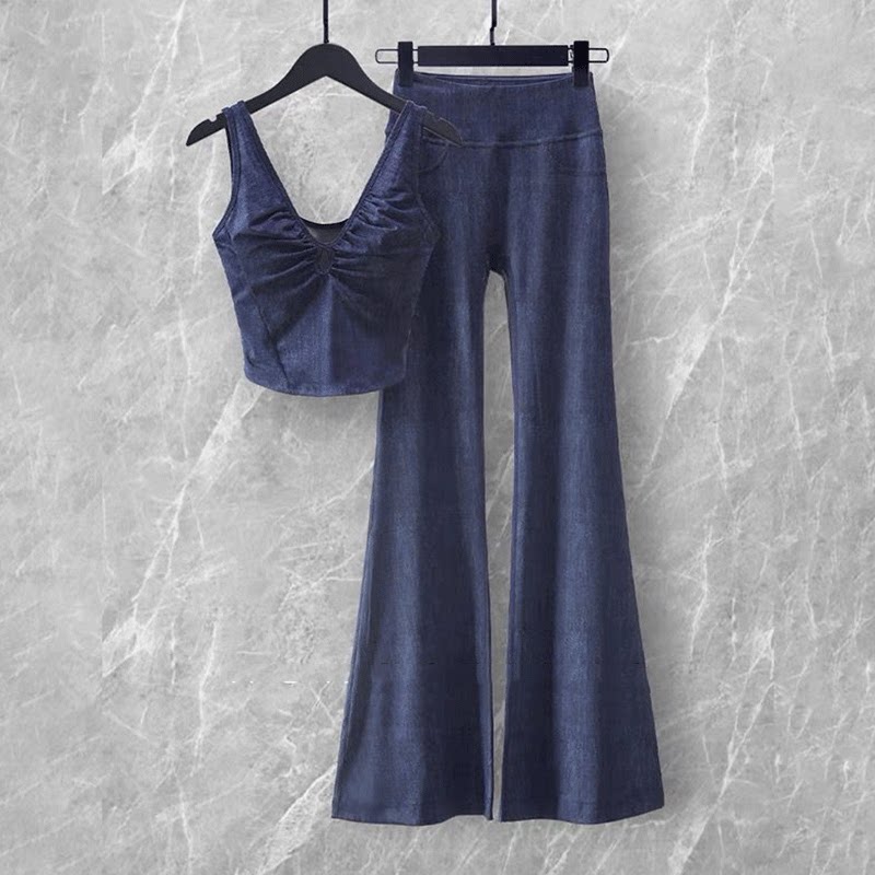 2025新款仿牛仔瑜伽服套
