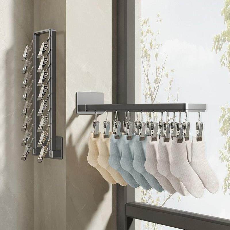 多夹子晾衣架免打孔晒袜子内衣折叠家用多功能凉鞋阳台晾晒架神器,收纳整理,袜子架,淘宝优惠券,粉丝福利购,淘宝优惠卷