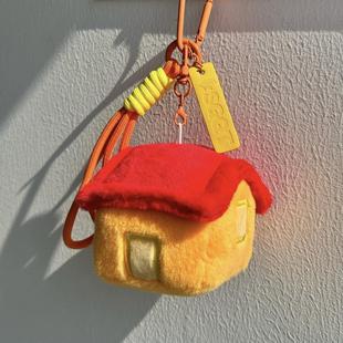 十个勤天周边土地庙毛绒挂件小房子可爱公仔包包挂饰钥匙扣二次元