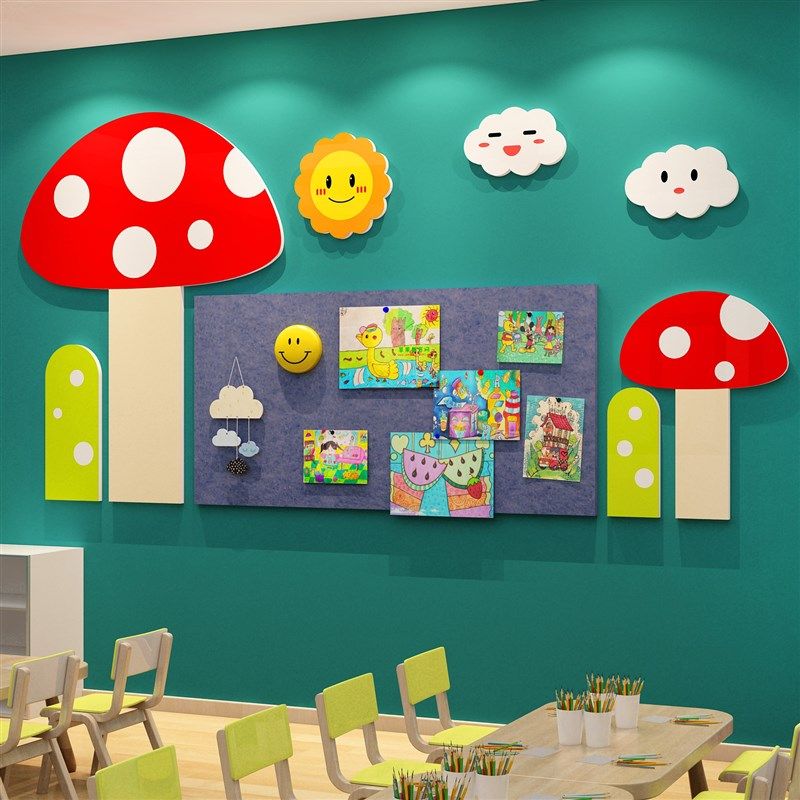 极速毛毡板公告栏作品展r示贴幼儿园文化环境创主题成布置走廊墙,家居饰品,文化墙贴,淘宝优惠券,粉丝福利购,淘宝优惠卷