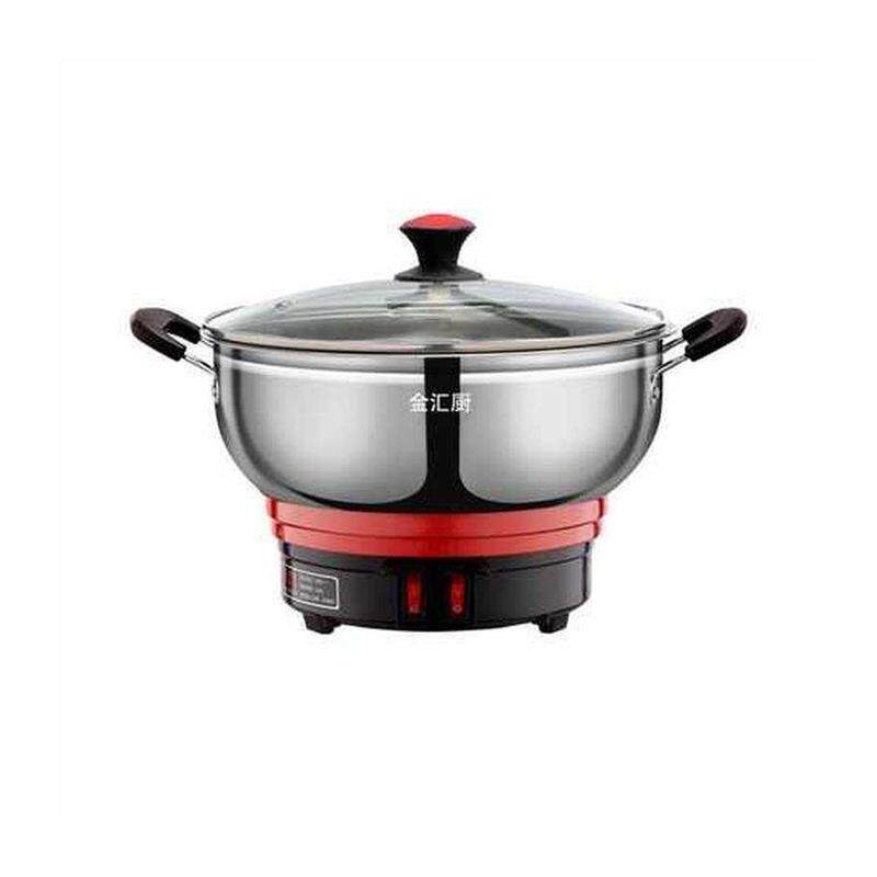 极速多功能料理锅加厚家用电火锅带蒸笼蒸K锅不锈钢一体蒸锅煮锅
