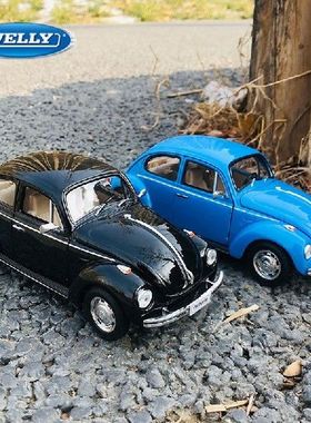 极速WELLY 1:24 Volkoswagen Beetle Alloy Car Model Diecast Me