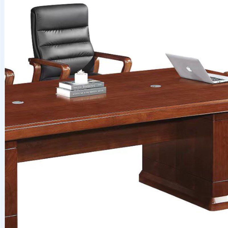 新品油漆会议桌长桌胡桃色办公w家俱2米2.4米m密度板贴实木皮办公