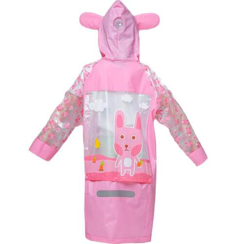 新品蓝蚂蚁幼儿园男童女童宝宝雨衣小学生小孩Q防水加大厚雨披儿