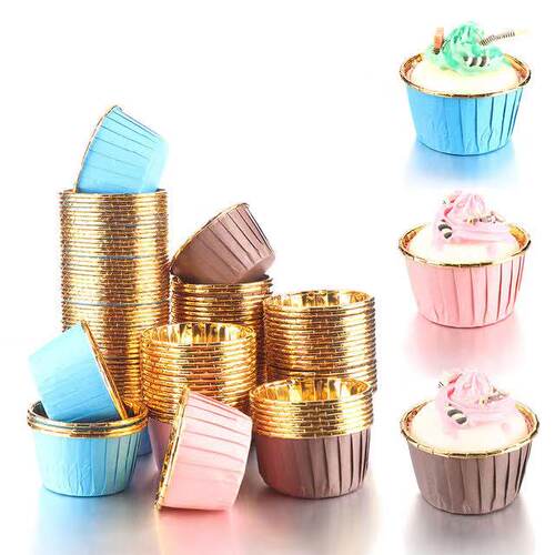 新品50PCS Muffin Cmupcake Liner Cake Wrappers Baking Cup Tra