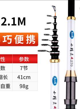 极速龙王恨小精灵迷你矶竿矶w钓竿碳素超硬超轻远投可携式海竿抛