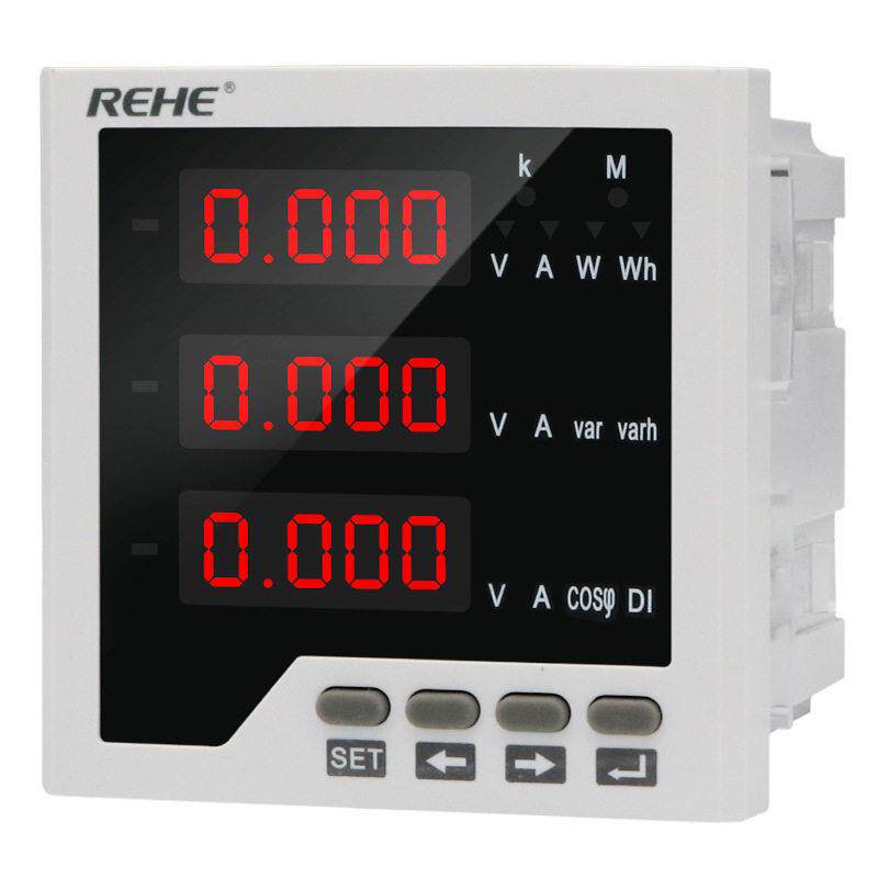 极速人和三相多功能m数显表96*96分屏数码电表电力仪表测量电流电