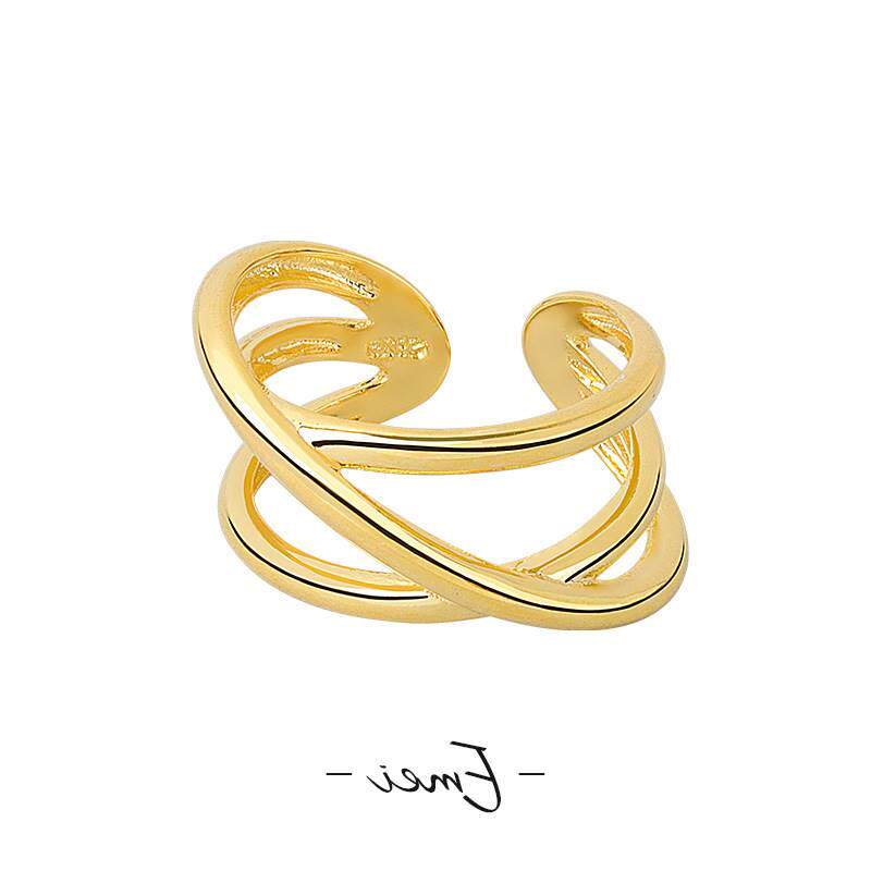 新品Double layer vintage ringy heavy duty line weave opening