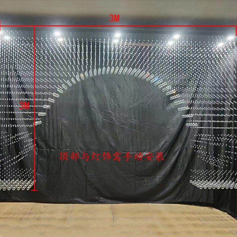 新品厂促婚c庆水晶珠帘拱门装饰婚礼舞台背景凤梨珠酒店婚礼堂装