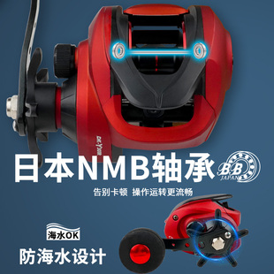 极速雷强轮打黑轮近海船钓水滴y轮大物远投深线杯锚鱼单摇臂慢摇