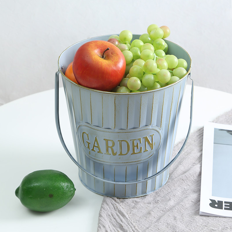 极速美式金属铁皮提桶复s古做旧铁艺插花桶创意客厅装饰花器收纳,家居饰品,花盆,淘宝优惠券,粉丝福利购,淘宝优惠卷