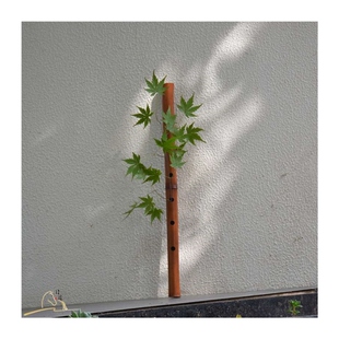 花道茶室墙面挂饰 新品 竹编竹制 竹筒花架 壁挂r式 日式 花器花插