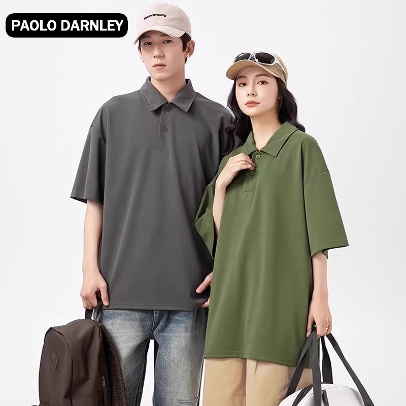 PAOLO DARNLEY/保罗达恩利休闲百搭夏季情侣高端短袖POLO衫男女