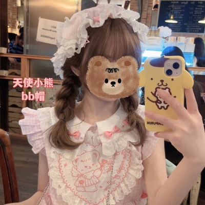 原创 天使小熊官方bb帽 可爱童趣软妹风宝宝帽