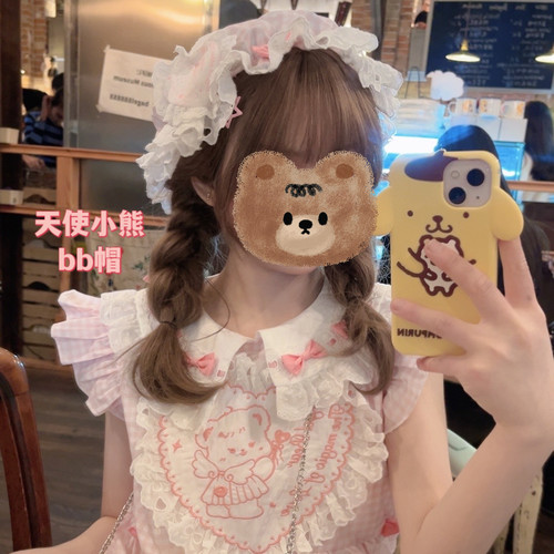 原创 天使小熊官方bb帽 可爱童趣软妹风宝宝帽