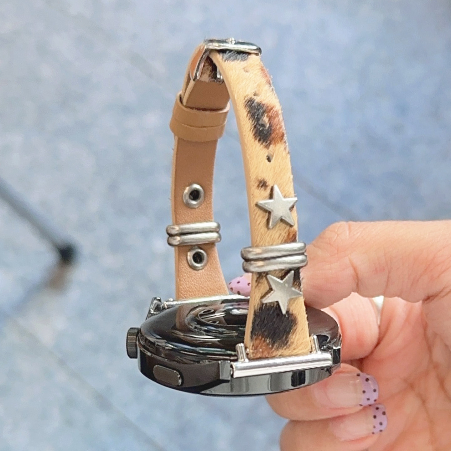 壳里斯iwatch表带豹纹波点星星马毛小蛮腰S11细SE3适用S10苹果applewatch华为GT6手表FIT4红米watch5小米9pro