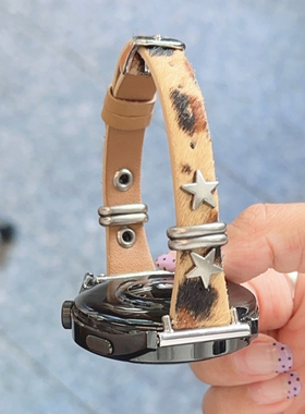 壳里斯iwatch表带豹纹波点星星马毛小蛮腰S11细SE3适用S10苹果applewatch华为GT6手表FIT4红米watch5小米9pro