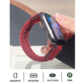 壳里斯iwatch表带S10小狗弹力发圈一体尼龙皮筋S8小众新款 s9适用SE苹果Applewatch手表S7高级感Ultra华为女款