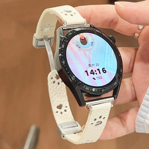 适用iwatch表带猫爪镂空磁吸