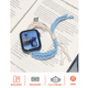 壳里斯iwatch表带拼色编织夏天女款 手绳FIT4抽绳GT5适用s10苹果applewatch华为watch3pro手表S9红米5小米9pro