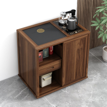 实木中式移动茶桌家用小茶台客厅茶车阳台茶几柜烧水壶一体茶水柜