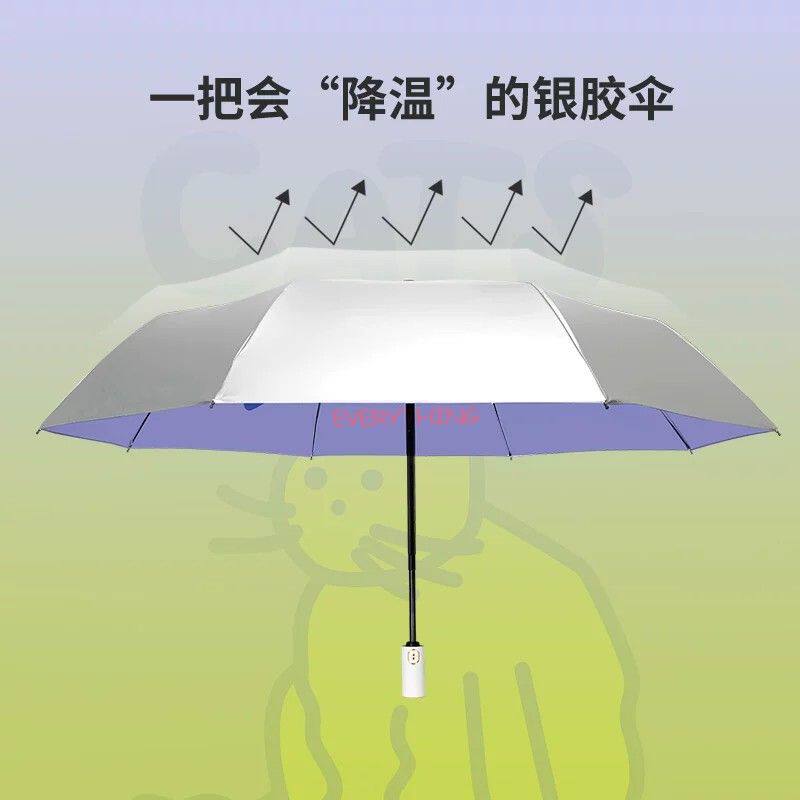 知伞全自动遮阳伞银胶防晒防紫外线太阳伞便携五折叠晴雨伞两用女