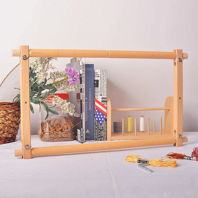 绣架十字绣绣绷简易绣架刺绣架子手工工具固定卷绣布榉木绷架新款