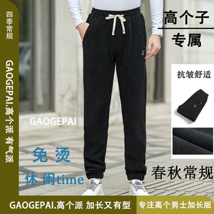 高个子加长112cm休闲运动裤 博奥绒四季常规直筒高腰高瘦青男2268