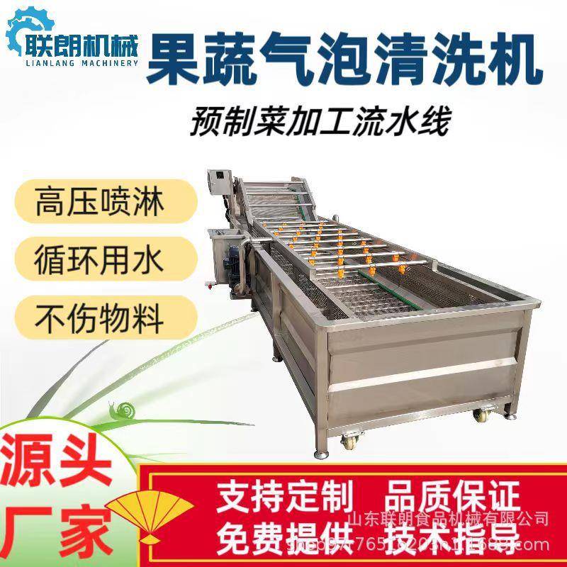 商用柑橘气泡清洗机大枣苹果高压喷淋式洗果机果蔬去泥沙清洗设备