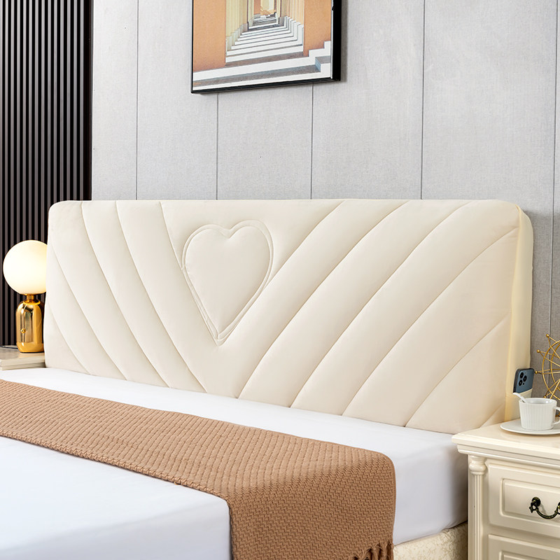 夹棉加厚高级感床头套罩遮丑神器木床靠背软包全包万能通用罩布,居家布艺,床头罩,淘宝优惠券,粉丝福利购,淘宝优惠卷