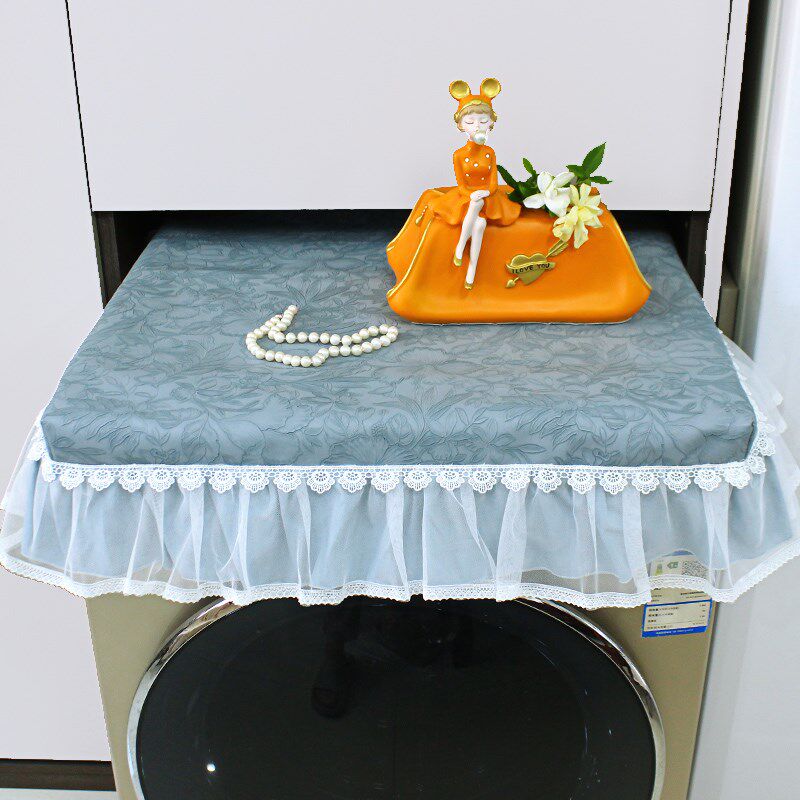 轻奢防水油皮革滚筒洗衣机罩防尘罩多功能冰箱盖巾桌布床头柜茶几