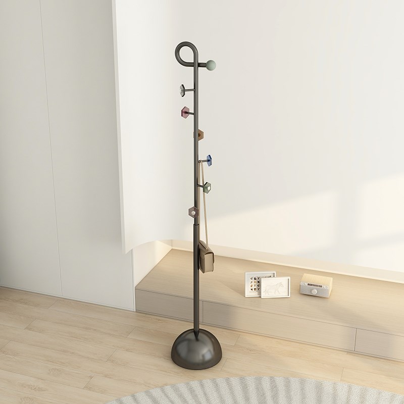 立式衣架落地卧室挂衣架客厅移动小型衣帽架家用铁艺衣服收纳架子