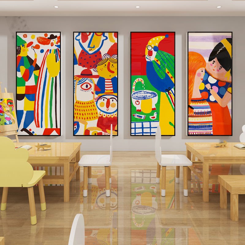 画室布置装饰美术教室墙贴素描班插画幼儿园文化建设环创主题材料图片