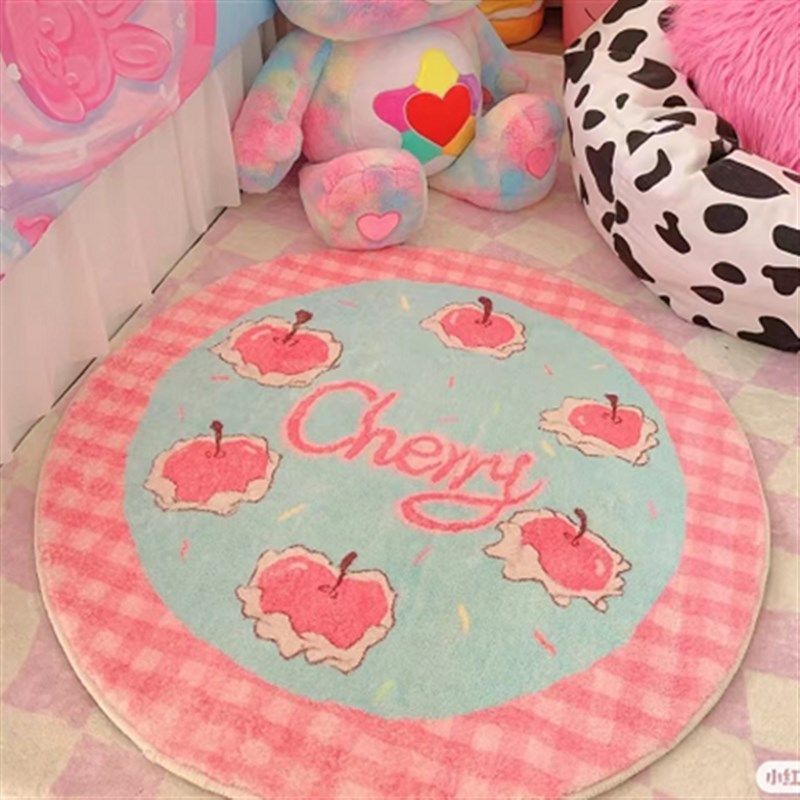 可爱圆形地垫可爱少女卧室床边毯家用榻榻米儿童房客厅茶几垫子,居家布艺,地毯,淘宝优惠券,粉丝福利购,淘宝优惠卷