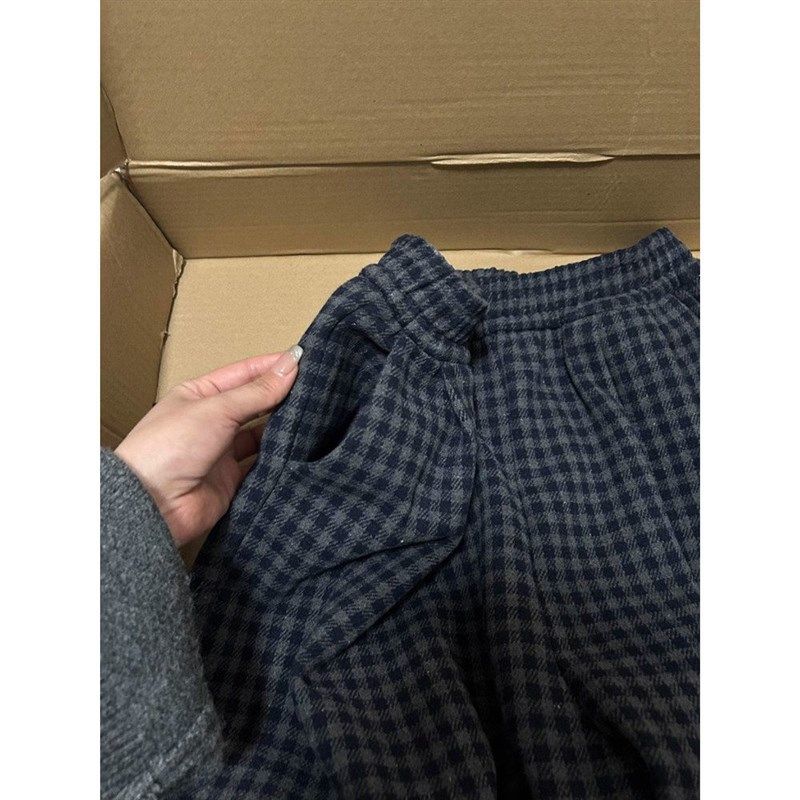 大码胖mm黑灰色格子高腰休闲裤女春季加绒宽松阔腿休闲百搭直筒裤,女装/女士精品,大码裤装,淘宝优惠券,粉丝福利购,淘宝优惠卷