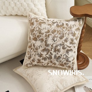 新法式客厅沙发抱枕套中古风样板间家用装饰靠枕轻奢设计师款靠垫
