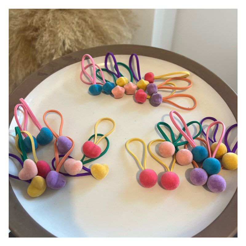 植绒星星爱心发圈儿童 秋冬新款扎头发皮筋头饰 宝宝头绳头饰,童装/婴儿装/亲子装,发饰,淘宝优惠券,粉丝福利购,淘宝优惠卷