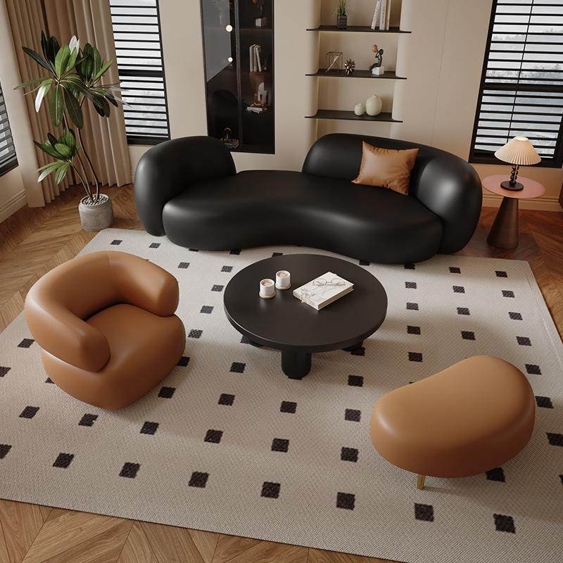 影楼黑色弧形网红款侘寂