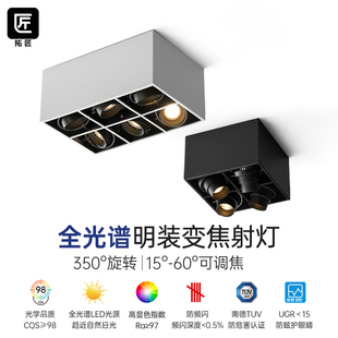 拓匠客厅吸顶灯卧室房间灯具2024新款 六头餐厅智能四头斗胆灯明装