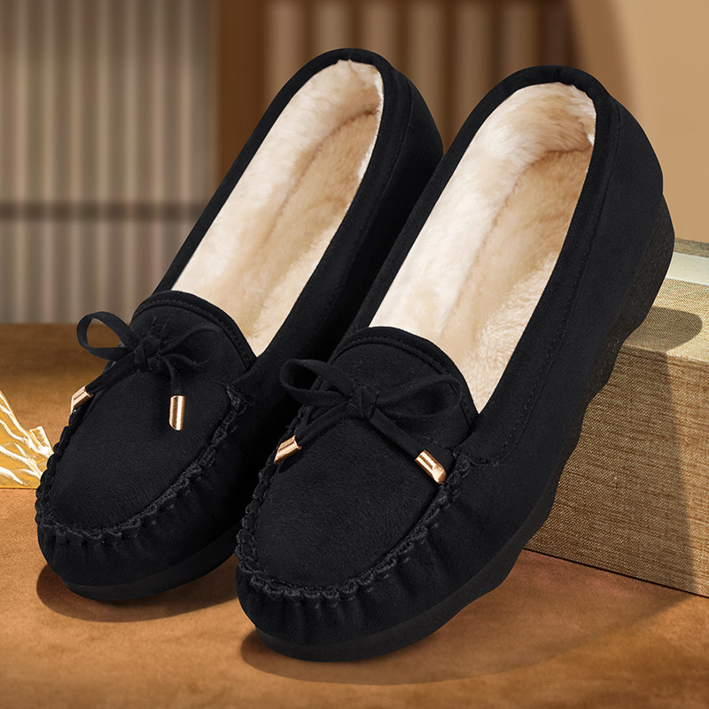 豆豆鞋女冬加绒老北京布鞋正品黑色工作棉鞋2025新款秋冬毛毛鞋子,女鞋,传统布鞋,淘宝优惠券,粉丝福利购,淘宝优惠卷