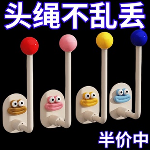发圈发箍收纳架卫生间发饰发夹皮筋头绳挂钩粘钩发绳首饰收纳神器