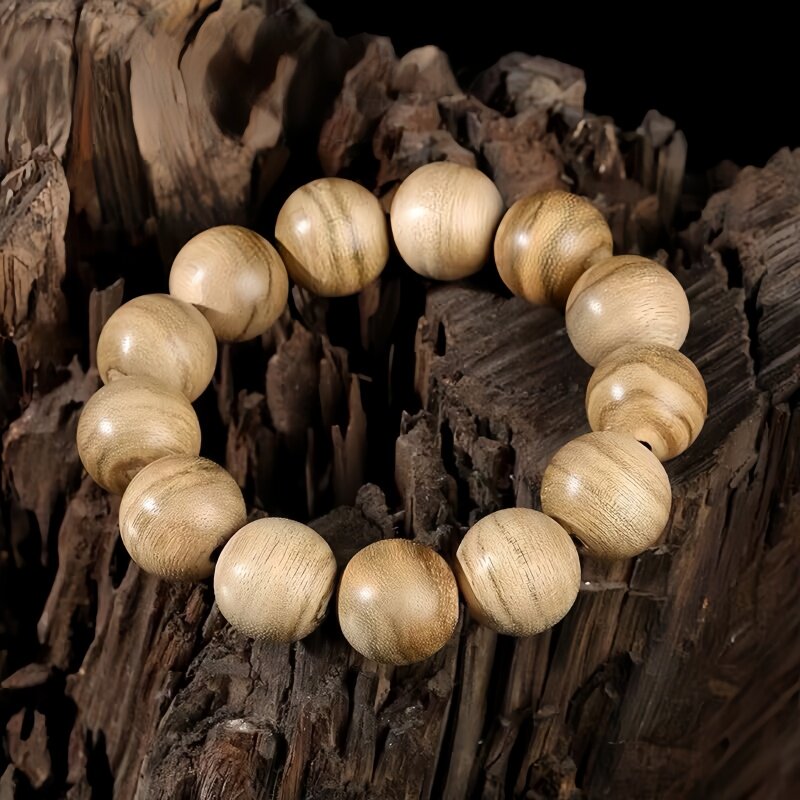 天然香樟木手串木质佛珠手链多功能手环小众木作高品质天然好物
